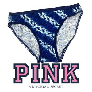 Victoria's Secret PINK Blue Tie-Dye Bikini Bottom P132 XS